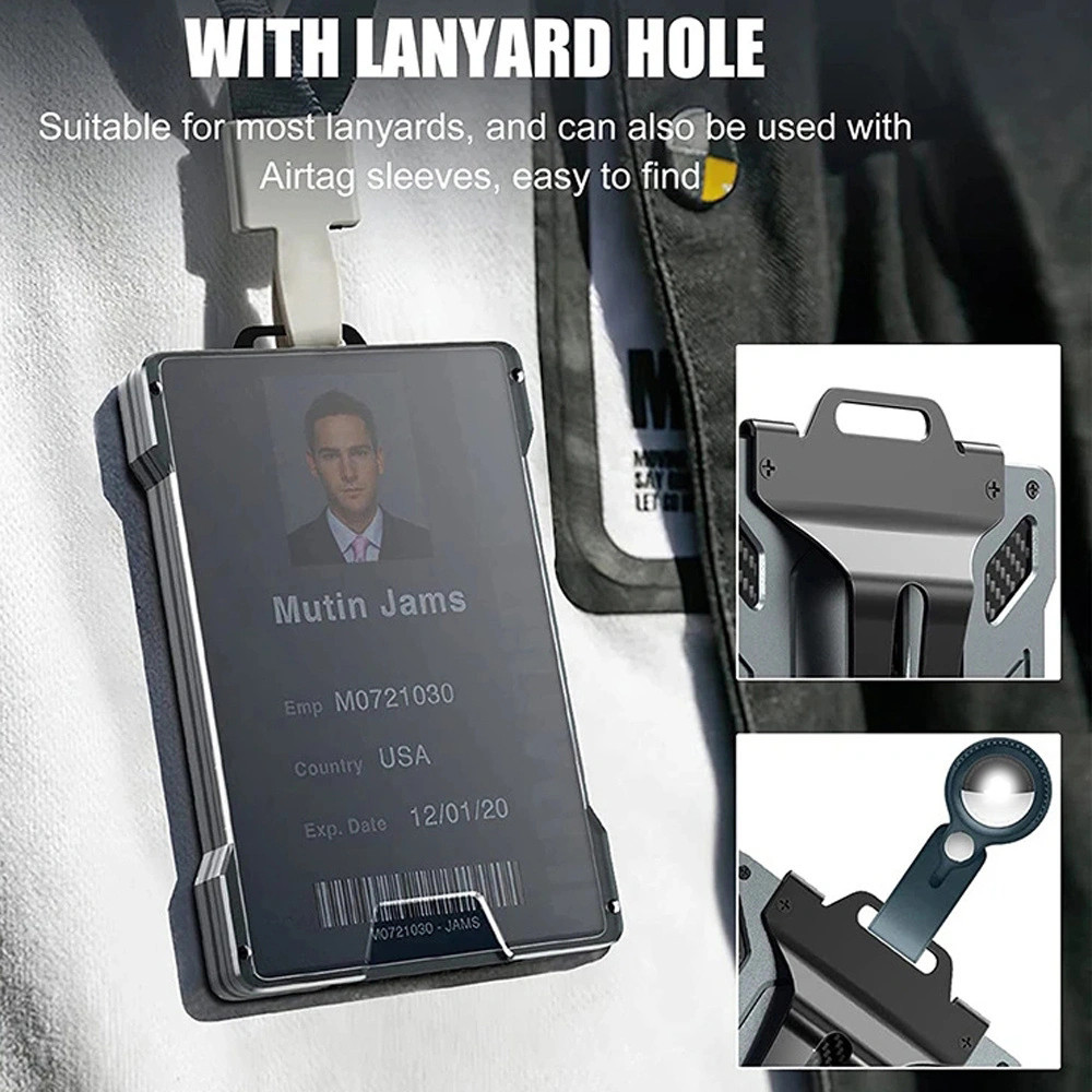 

Wallet For Men Outdoor Card Holder Practical Tactical Magsafe Aluminum Fashion Mini Smart Magic Wallet Holds Up 15 Cards