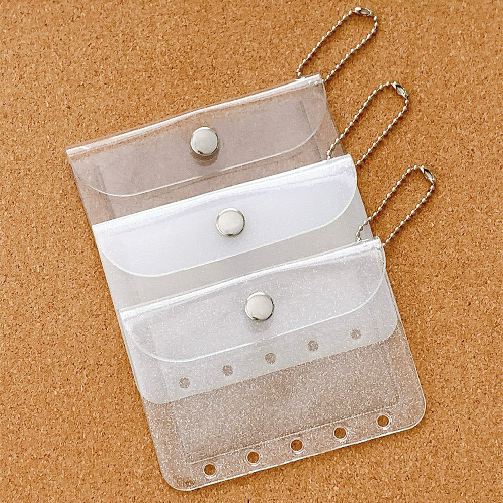 

INS M5 Binder Card Holder Glitter Transparent Photocard Holder PVC Clear Snapped Storage Bag for ID Bus Credit Card Case Cover