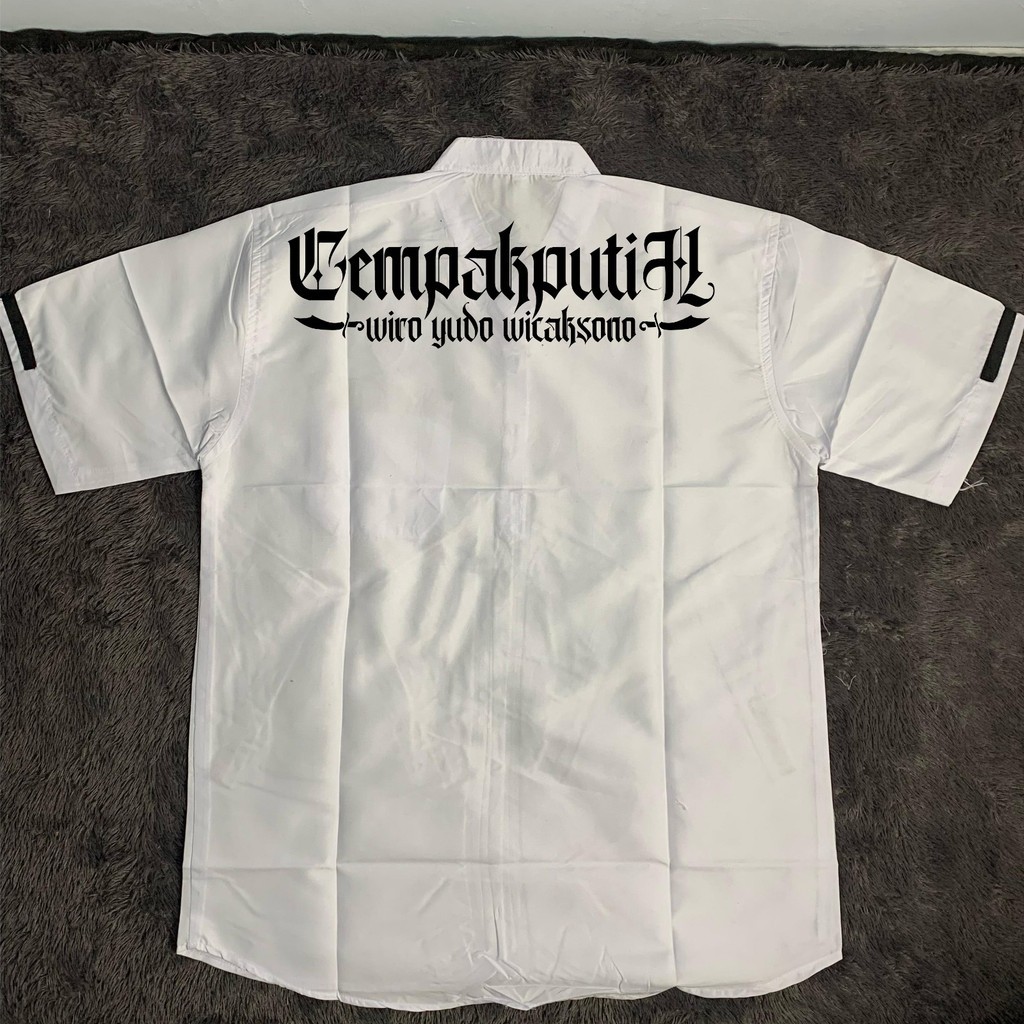 Kemeja Koko sablon PSCP Cempaka Putih Motif Terbaru | BY BAJUMURAH48