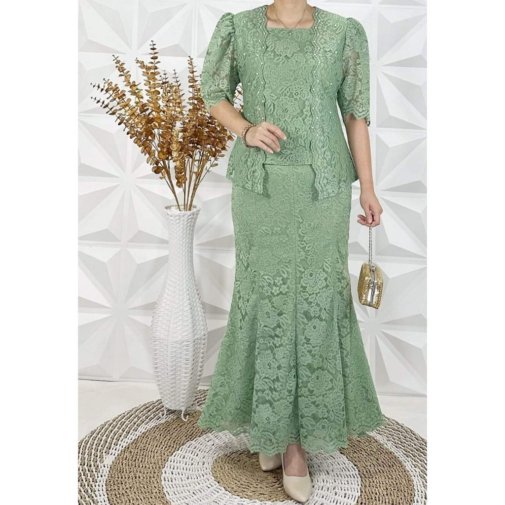 MF  SET ROK BROKAT PANJANG/STELAN KEBAYA PESTA BATAK