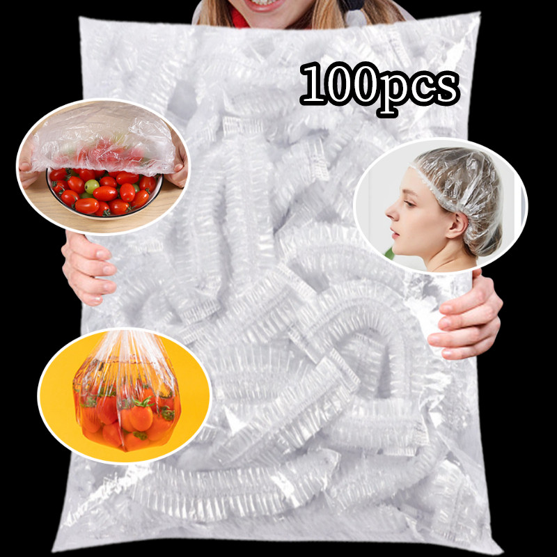 

100pcs Disposable Food Cover Plastic Wrap Elastic Vegetable Fruit Storage Bags Fresh-Keeping Film Bag