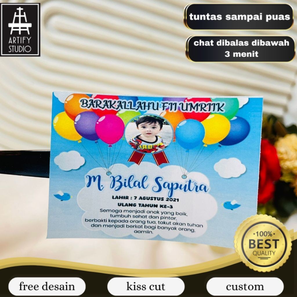 

Artify Cetak Sticker Ulang Tahun Anak Free Desain Stiker Label Birthday Ulang Taun Undangan Custom