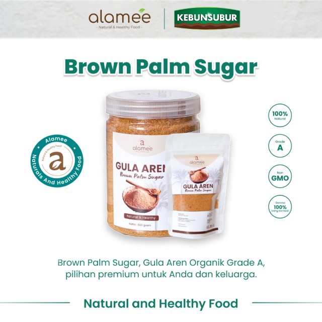 

ALAMEE Gula Aren Bubuk Organik Asli Palm Sugar Premium Semut Powder Natural Organic Kebunsubur
