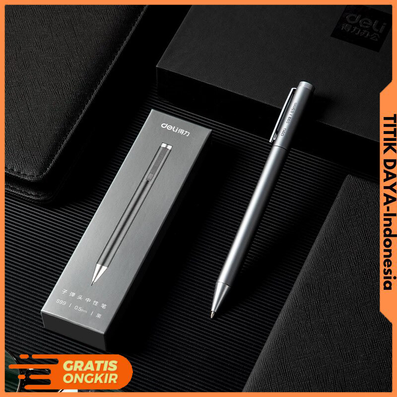 

Deli Pulpen Gel Tanda Tangan Metal Roller Ballpoint 0.5mm 1 PCS - S99 [TITIKDAYA]