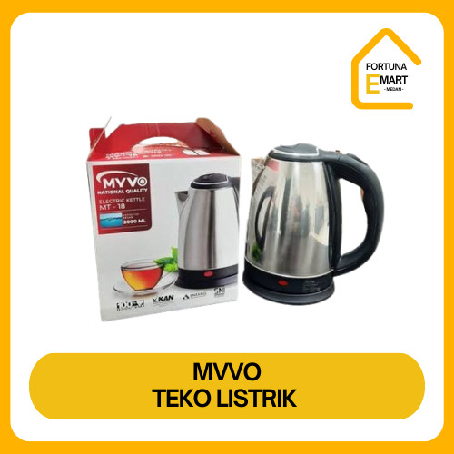 MVVO Teko Listrik 2L Ketel Stainless Steel Pemanas Air Ketel Besar