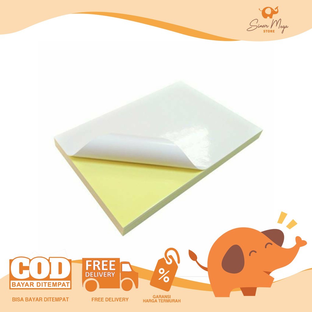 

Kertas Sticker Chromo F4 Folio Glossy (Isi 10 Lembar) / Stiker Murah Berkualitas