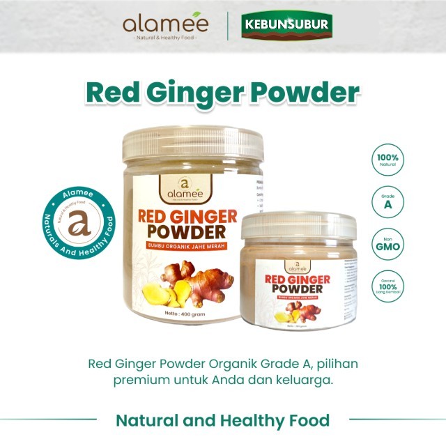 

ALAMEE Red Ginger Powder Premium Minuman Jahe Merah Bubuk Tanpa Campuran Sehat Serbuk Minuman kebunsurbur