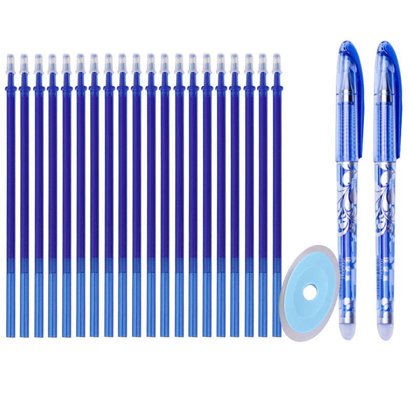 

23PCS Erasable Pen Elementary School Erasable Pens Washable Rods Blue Washing Gel Write Erase Pens Ink Refills Stationery