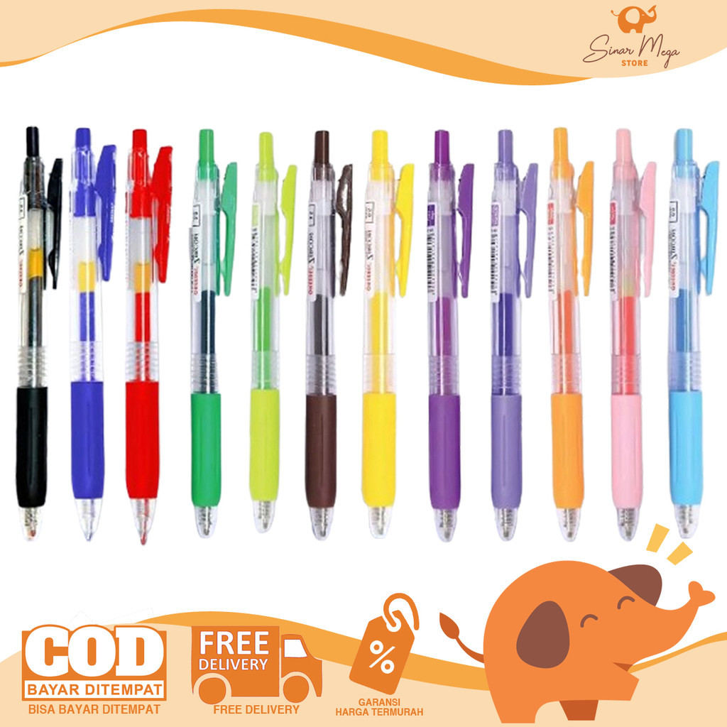 

GREEBEL Retractable Gel Pen 0.5mm GP-509 ZIRCON Pulpen Gel Soft Grip SATUAN Murah