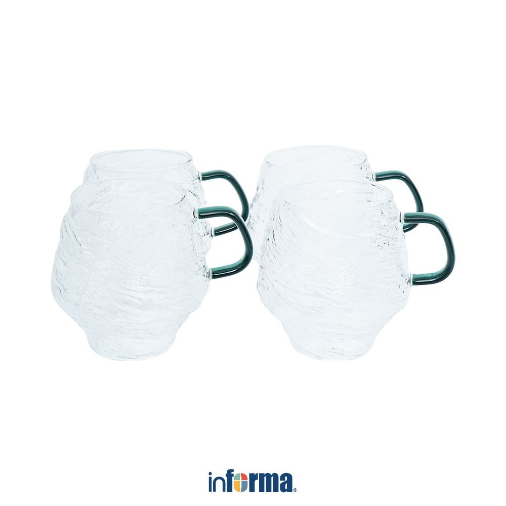 Informa Appetite 1.8 ltr Jola Set 5 pcs Teko Minum & Gelas Kaca Set Water Jug With Glass Pitcher Wad