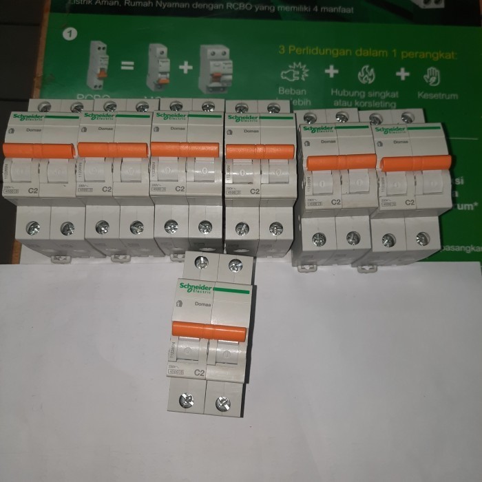 MCB DOMAE SCHNEIDER 2POLE 2A 4.5KA