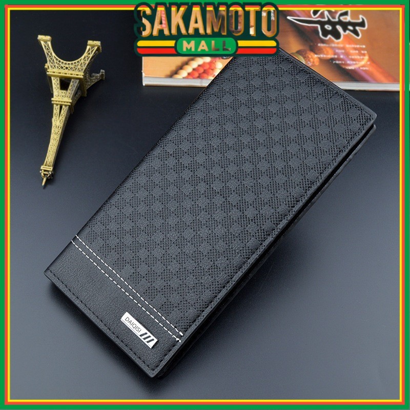 DOMPET PANJANG PRIA HITAM PRIA KULIT RATANO SLOT KARTU ATM BRANDED TERBARU KEKINIAN COWO DISTRO  KER