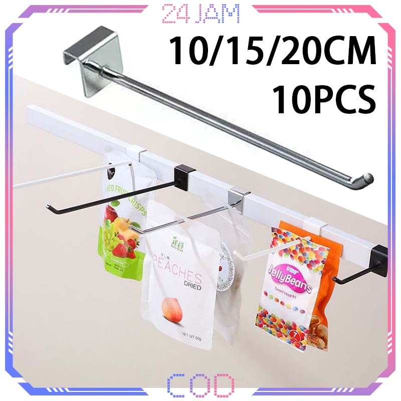 10pcs Cantolan Ram Besi Cantolan Kawat Gantungan Pipa Kotak Pipa Kotak Display