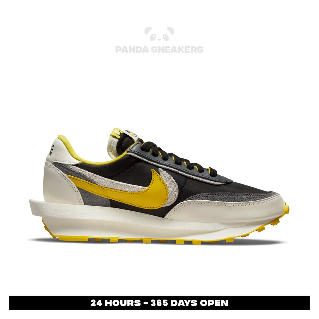 Sepatu Sacai Sepatu Sacai LD Waffle Undercover Bright Citron Yellow Casual Gym Olahraga Joging Pria 