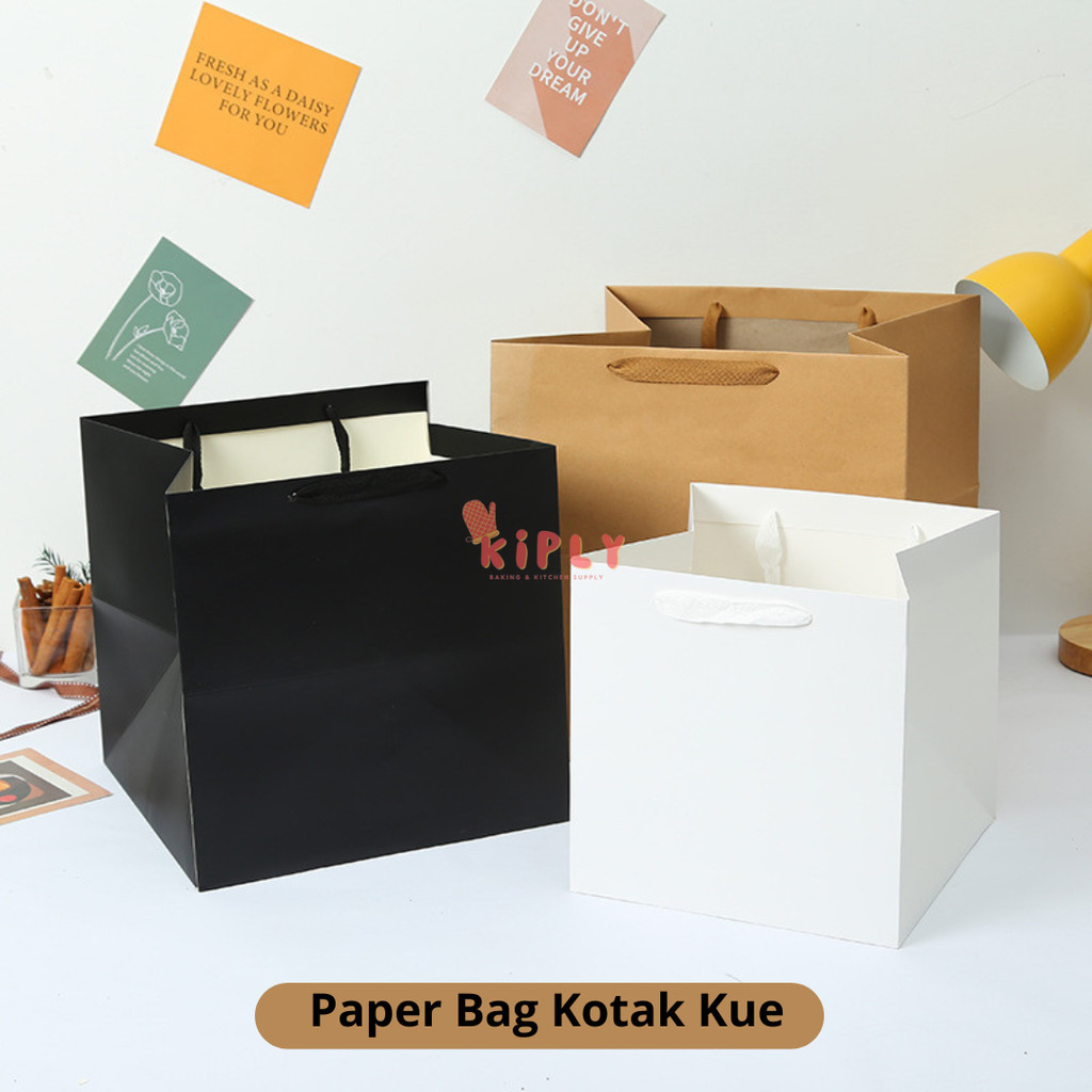 Paper Bag Kotak Kue/Paperbag Kotak Nasi Box/ Box Kue Ulang Tahun