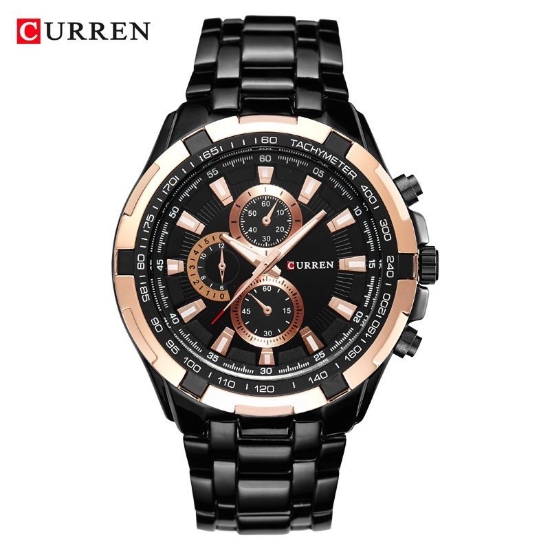 Jam Tangan Pria / Curren 8023 Chronograph tidak aktif / Jam Tangan Stainless Steel Curren Original