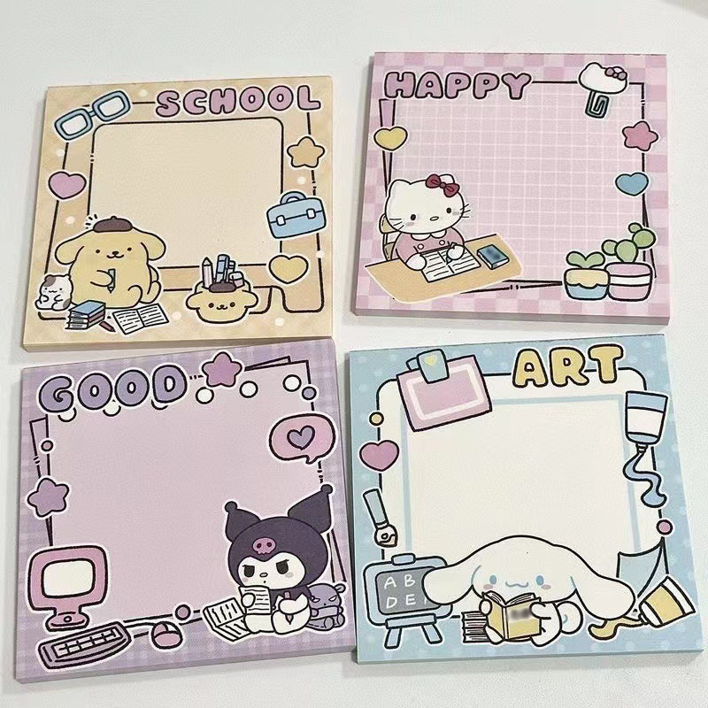 

✨COD 50PCS Catatan Tempel Kartun Sanrio Lucu Sticky Notes Sanrio Kuromi Cinamoroll Kartun-GS