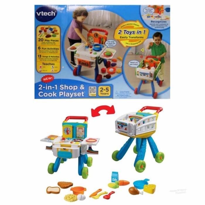 VTECH 2 IN 1 SHOP AND COOK PLAYSET ORIGINAL