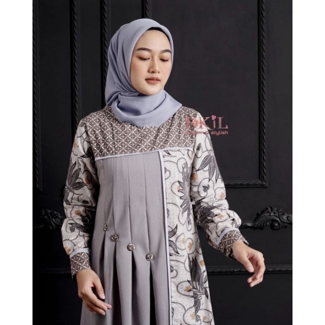 BAJU GAMIS COUPLE SARIMBIT KELUARGA PASANGAN MUSLIM NIBRAS AURORA PURPLE CHAYRA