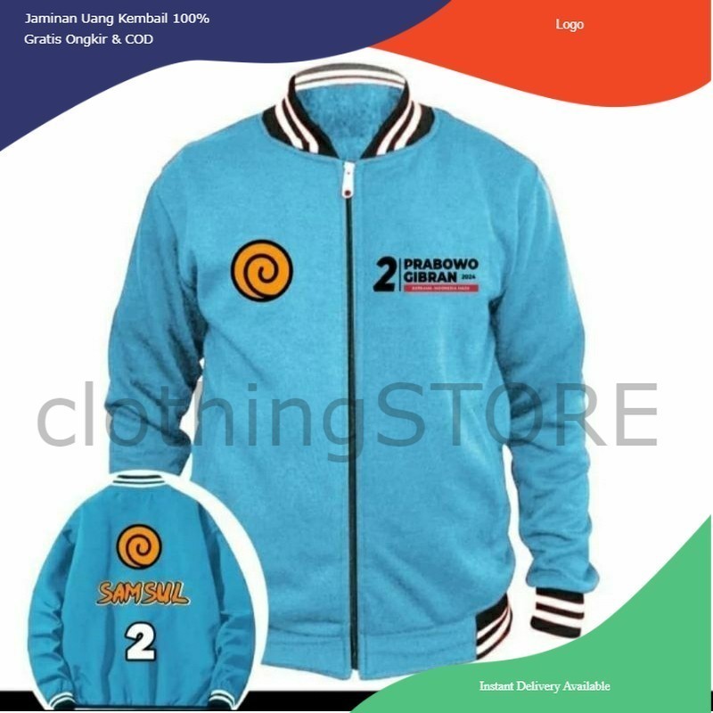 JAKET BASEBALL SAMSUL / PRABOWO GIBRAN PRESIDEN / BASEBALL GEMOY / JAKET GEMOY / PRABOWO GIBRAN