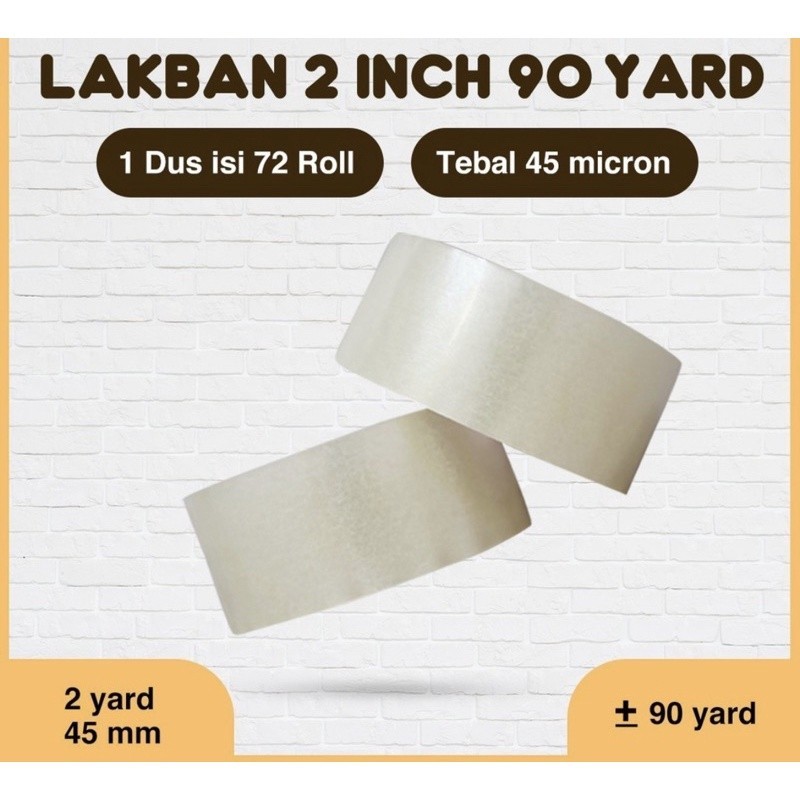 

LAKBAN SOLASI 2 inch 45mm x 90 Yard 45 Murah Premium