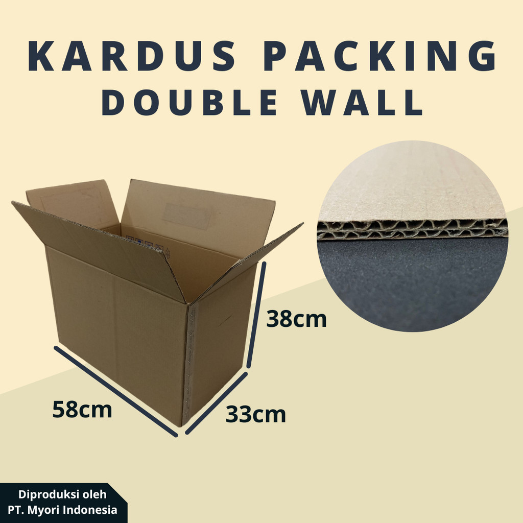 

(58 x 33 x 38 cm) | Kardus Besar Double Wall | Kardus Pindahan Overstock