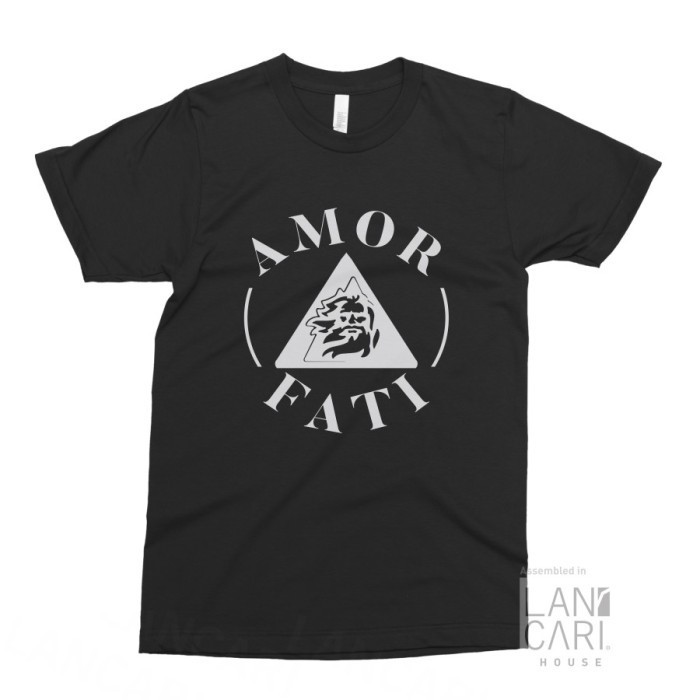 T-shirt Pakaian Kaos Distro Amor Fati Stoikisme Stoicism Pria Wanita, Kaos Custom Your Design