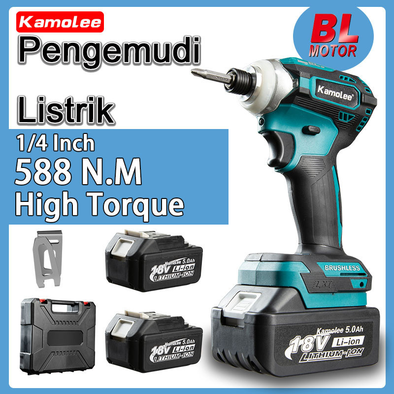 Kamolee 588N.M 1/4 "Driver Listrik Tanpa Sikat Berkinerja Tinggi Bor Listrik Tanpa Sikat Bor Listrik