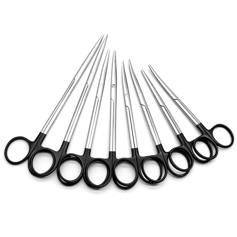 

Cutting Tonsil Non-damaged Vocal Cord Cutter Straight Stainless Steel black Handle Scissors Medical Instruments