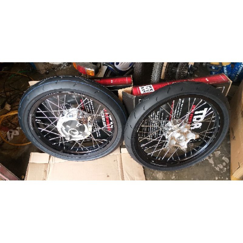 Paket Rakit Velg TDR 160/185×17+Tromol Ride it CB 150 R New+SK1 80/80+90/80-17
