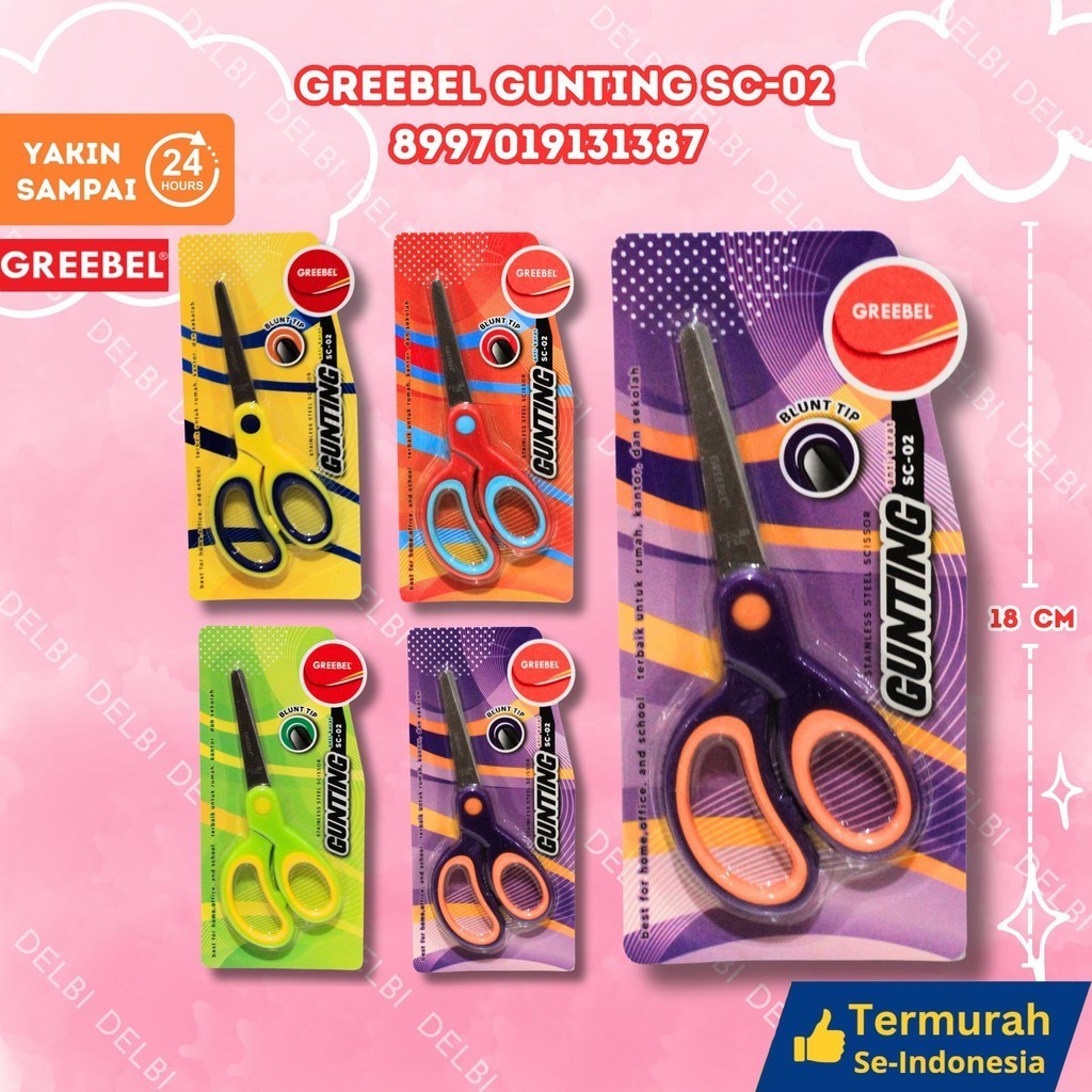

GREEBEL GUNTING SC-02 /Gunting kertas/Gunting anak/Gunting sekolah anak/Gunting lucu
