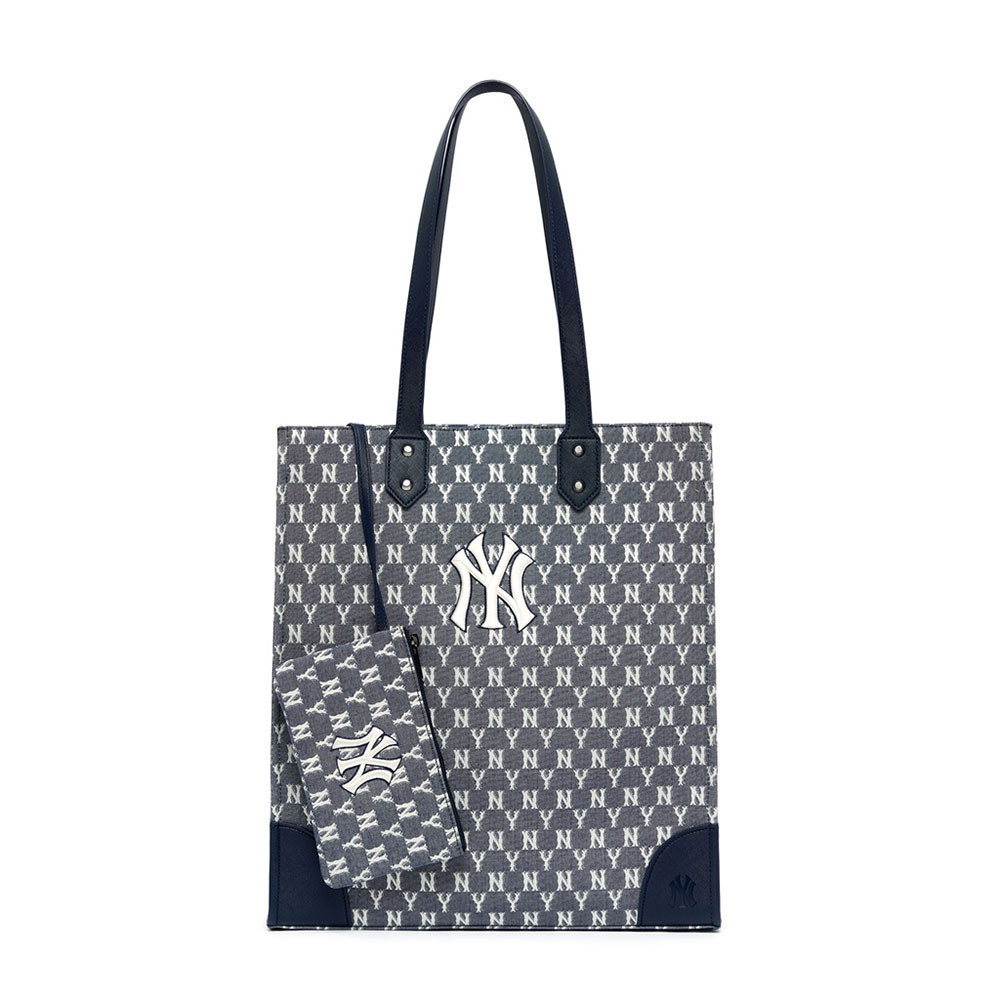 MLB square bag JACQUARD MONOGRAM UNISEX ACCESSORY UNISEX SHOPPER BAG 3AORL031N 50NYS NEW YORK YANKEE