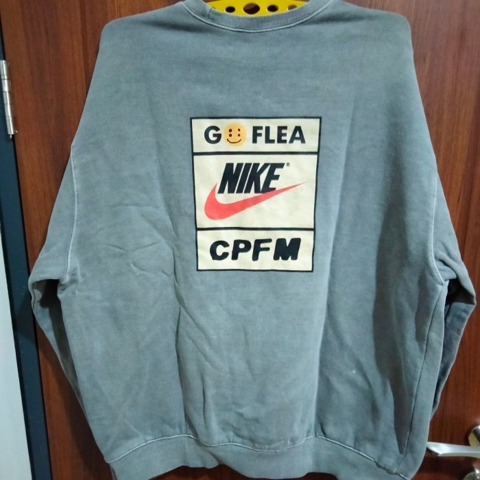 Nike CPFM Go Flea Grey Crewneck Sweatshirt Abu Abu Cactus Plant Market