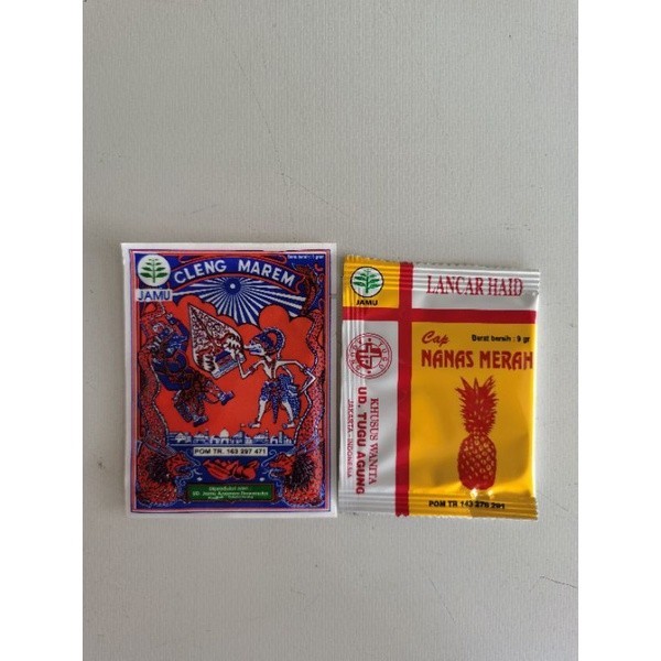 

Jamu Lancar Haid NANAS MERAH 1pcs dan Jamu CLENG MAREM 1pcs