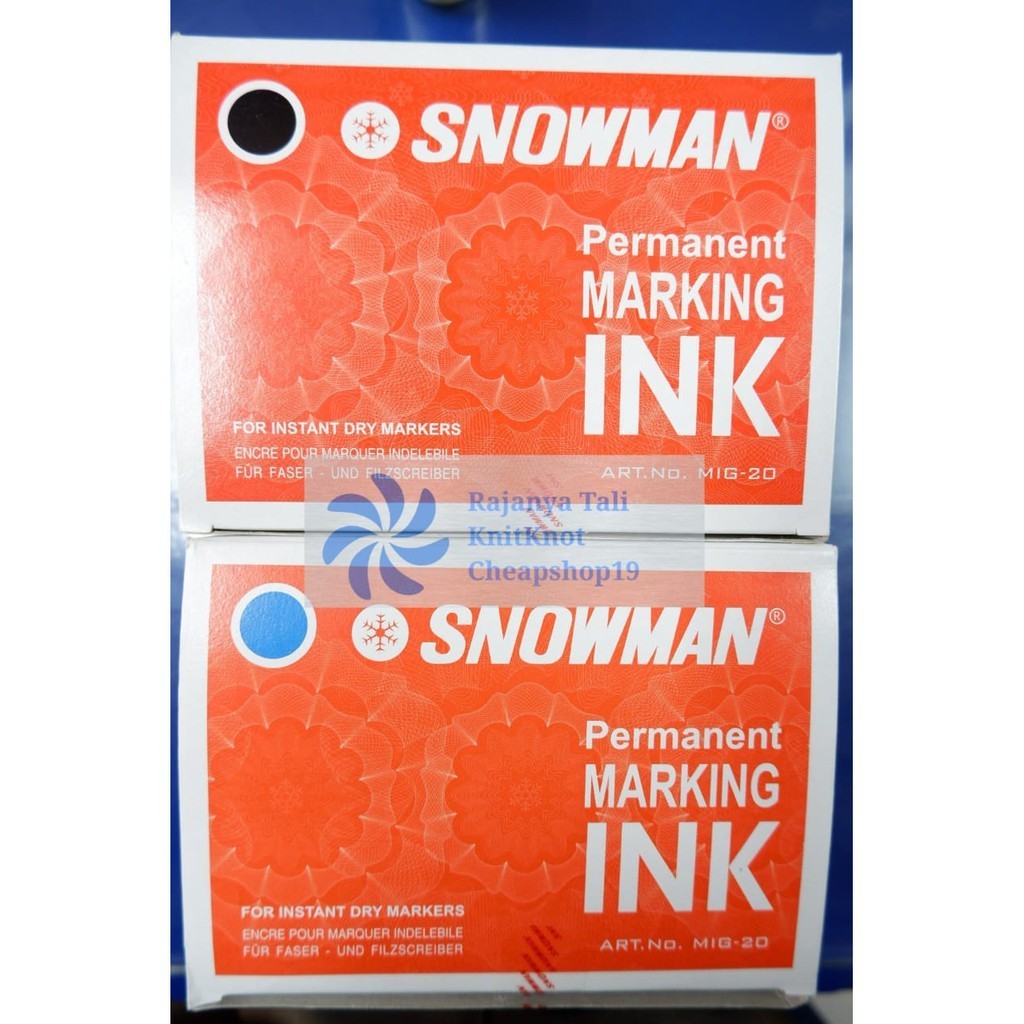 

Isi Ulang Tinta Permanent / Refill Ink Spidol Snowman Permanen Marking