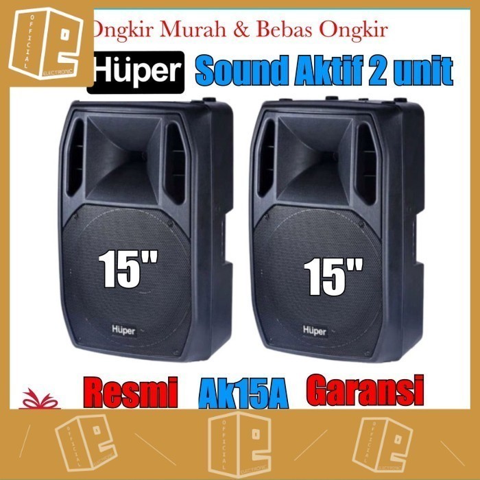 Speaker Sound Aktif Huper 15Inch Resmi Ak15A Double Aktif original