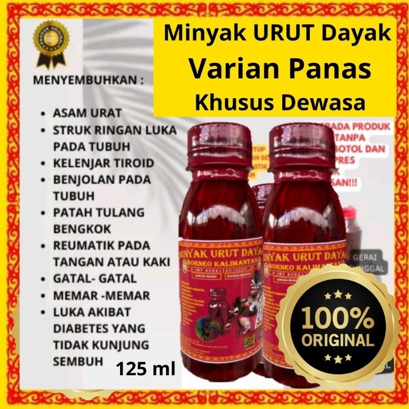 Minyak URUT Dayak Varian Panas 100% Original Asli kalimantan