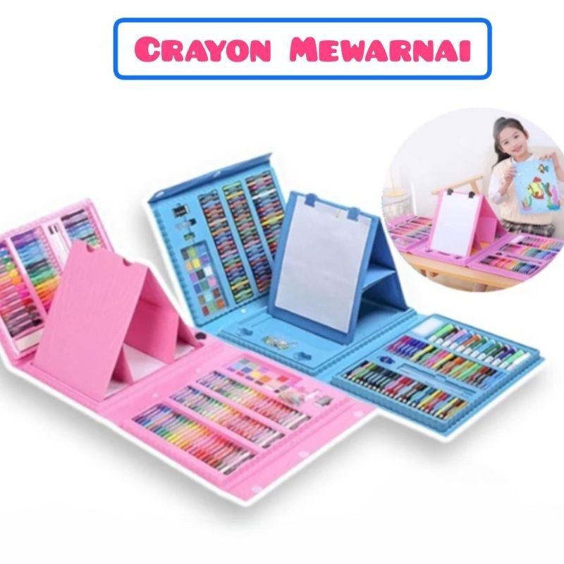 [PROMO MURAH] Crayon Mewarnai 150 Warna/Crayon Art Set/Perlengkapan Menggambar Mewarnai Anak Set Kop