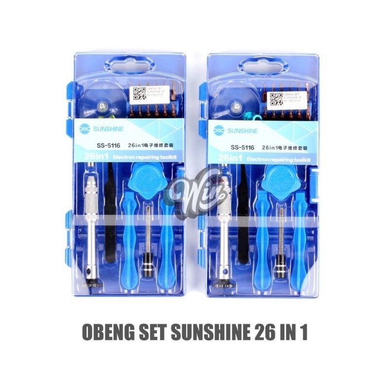 OBENG SET FULLSET 26 IN 1 SS-5116 SUNSHINE - TOOLS PEMBUKA SEMUA TYPE HANDPHONE LISTRIK LAPTOP TV KO