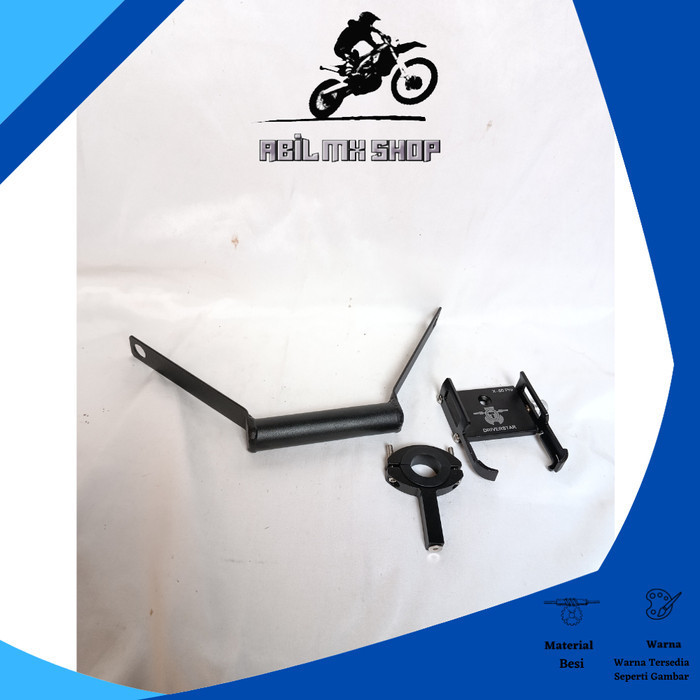 PAKET HOLDER HP BREKET BRACKET GPS HOLDER HP MOTOR CBR 150 COVER STANG HOLDER LOGAM