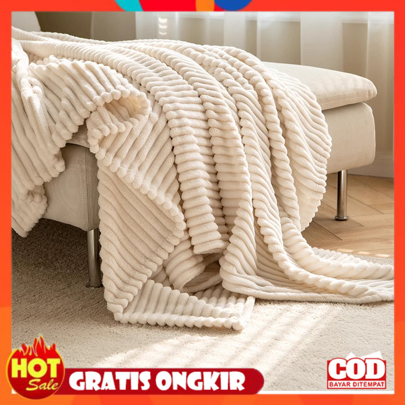 KAIN HALUS ADEM LEMBUT TEBAL / Selimut Lembut/Selimut Jumbo/Selimut Cantik/Selimut Bulu Halus uk 180