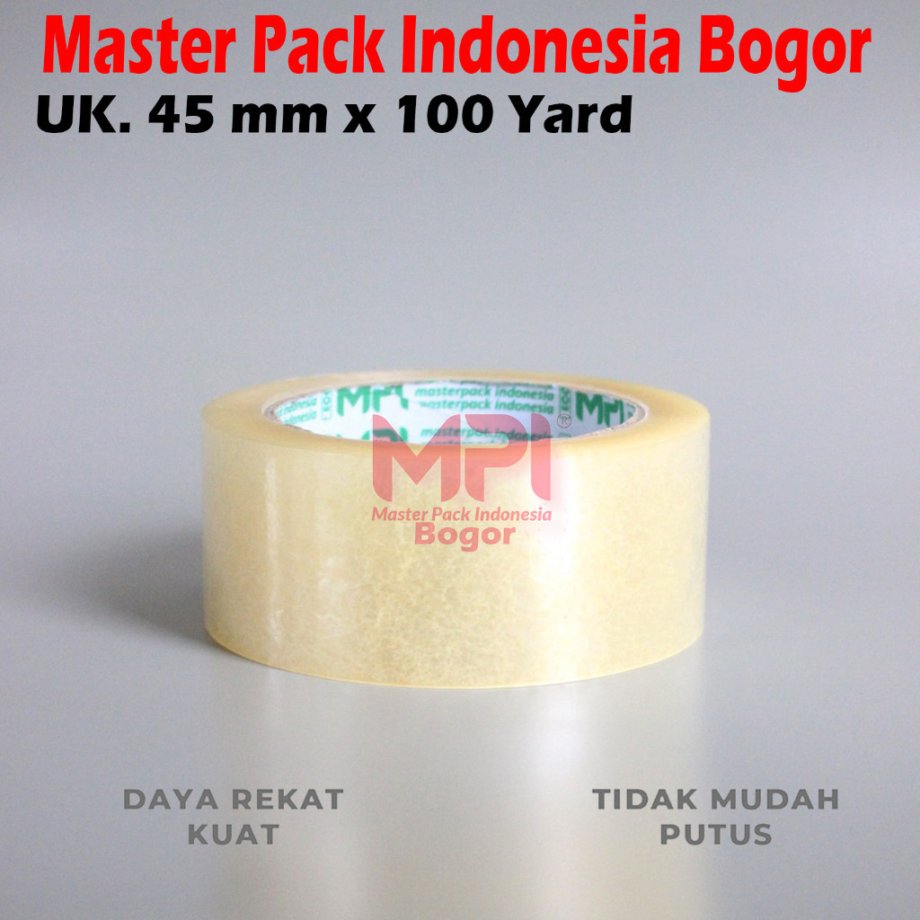 

Lakban Bening Ekonomis 45 mm x 100 Yard / Lakban Packing - Master Pack Indonesia Bandung