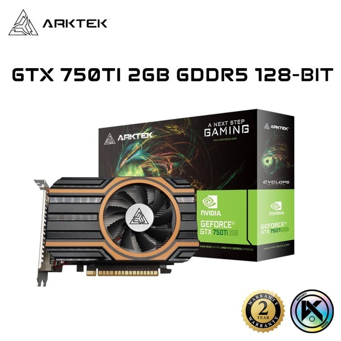 VGA KYO Arktek GeForce GTX 750 Ti 2GB GDDR5 128Bit ATX GTX 750Ti