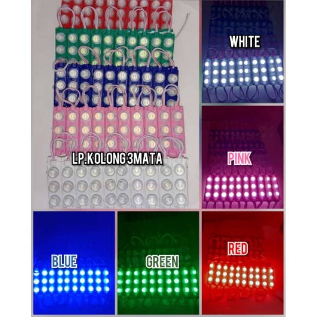 Lampu Led 3 mata 12v & 24 volt Lampu kolong mobil