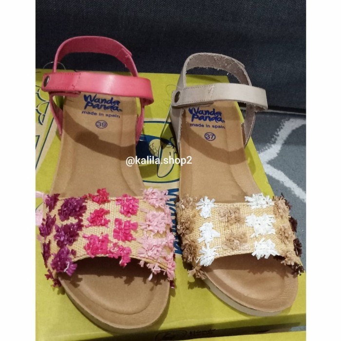 Terlaris ✨ -Sandal Flat Wanda Panda Noe  (Ready Stock) - Taupe, 37
