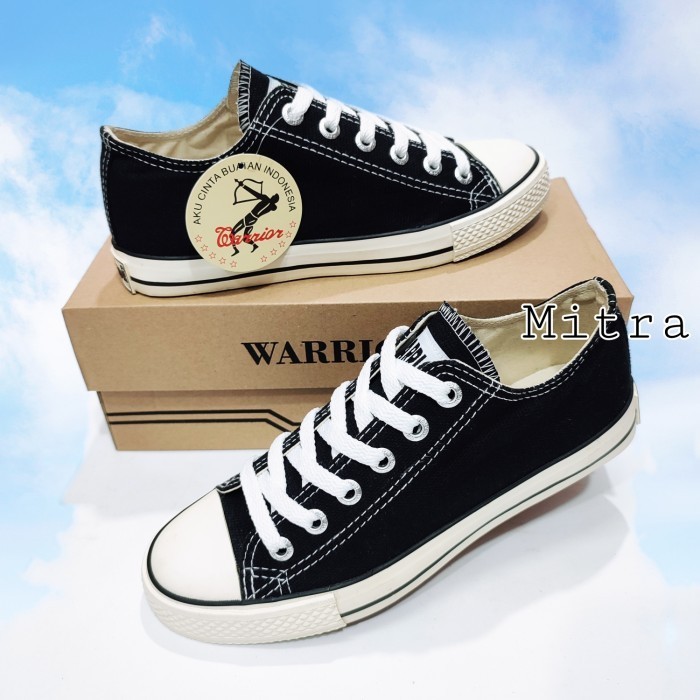 Terlaris ✨ -Sepatu Warior/Warrior Sparta LC Sepatu Sekolah SIZE.37~43 Ori Murah - 42, LC Hitam Putih