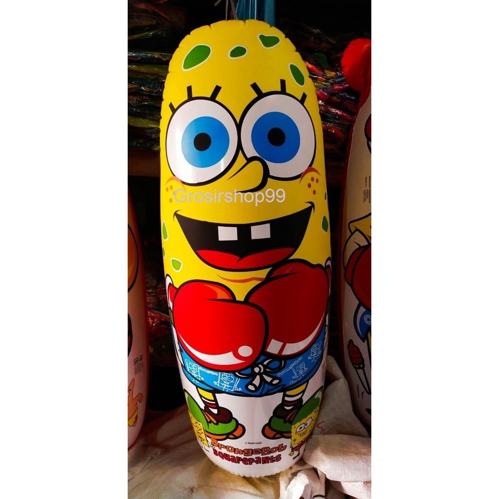 pipit_id1-Terlaris Boxing / Boneka Samsax Tinju Lokal Badut, Spongebob, Patrick SNI - Spongebob