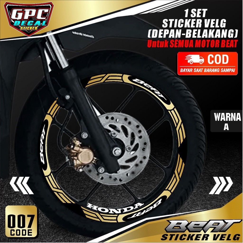 Cutting Sticker velg Beat - Aksesoris Motor Stiker Lis Velg  Beat Schotlite Cutting