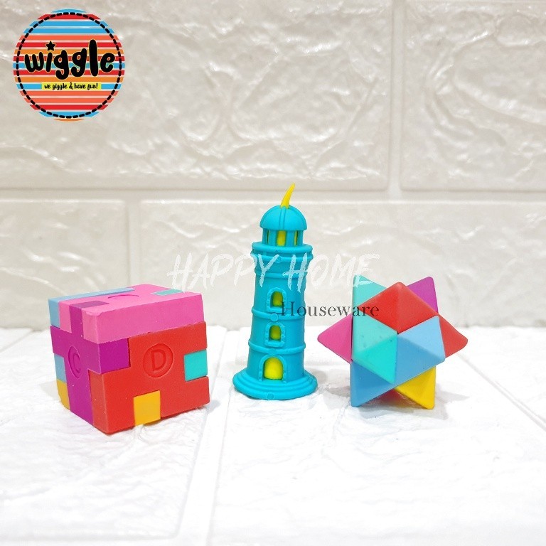 

WIGGLE Eraser Penghapus Model Puzzle/Nautical 3 Varian Motif