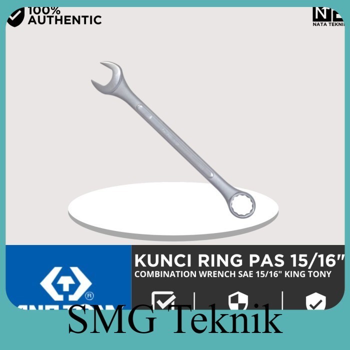 Terbaik KING TONY Kunci Ring Pas 15/16" Inch - KING TONY Combination Wrench DCS543